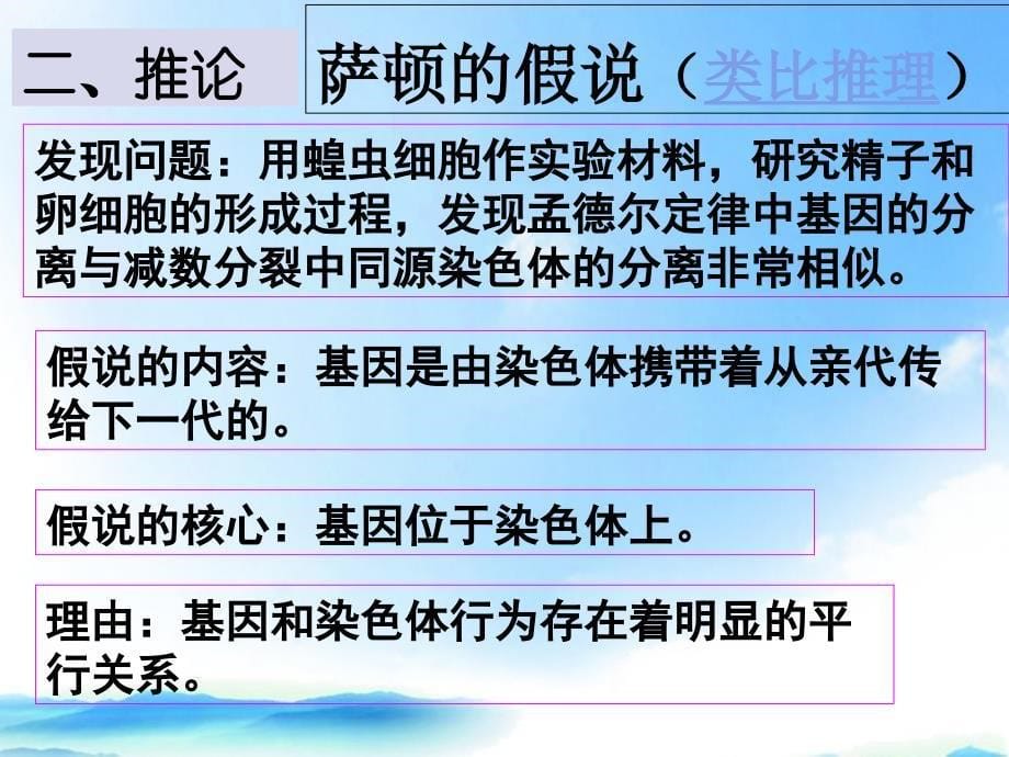 高中生物 基因在染色体上4课件 新人教版选修1_第5页