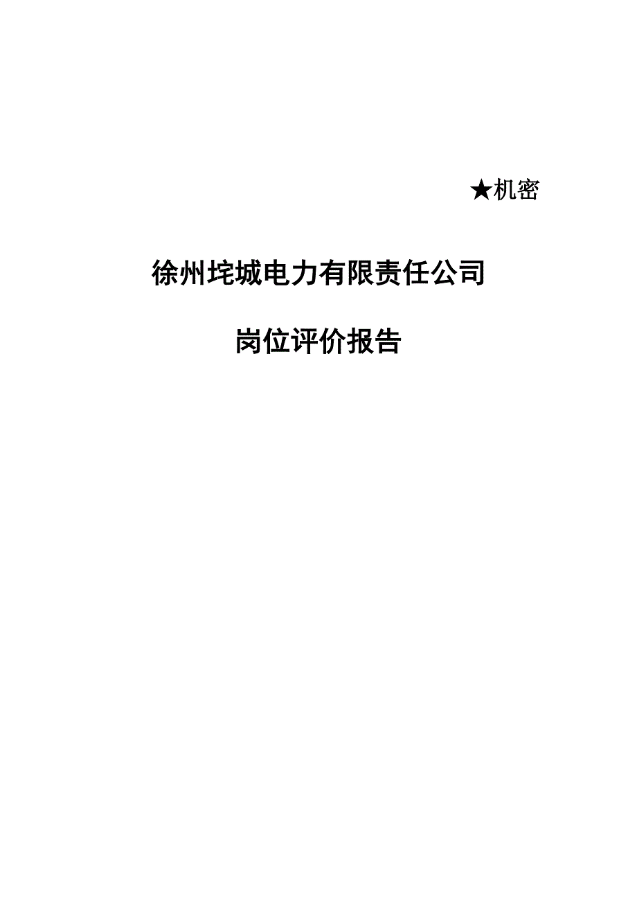 徐州垞电岗位评价报告_第1页