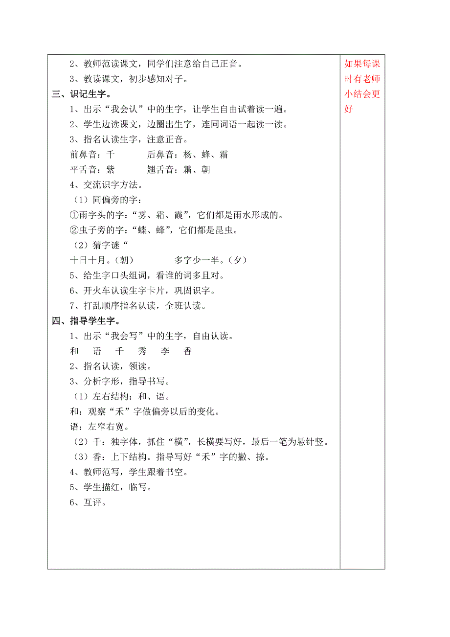 东风小学一年级语文下册第三单元教案设计_第3页