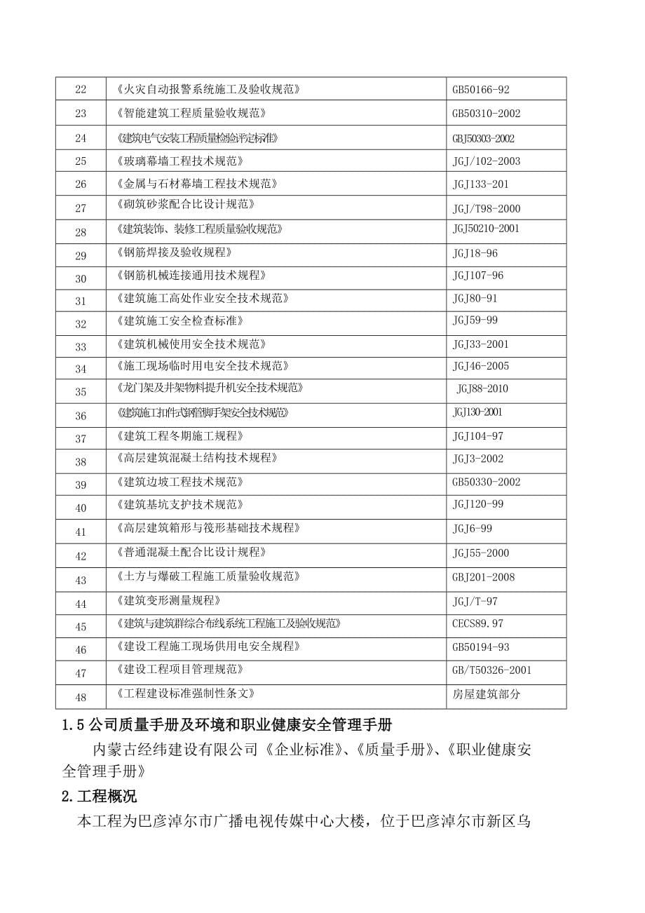 广播电视传媒中心工程施工组织设计_第5页