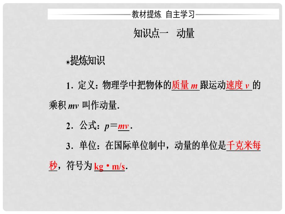 高中物理 第十六章 动量守恒定律 2 动量和动量定理课件 新人教版选修35_第4页