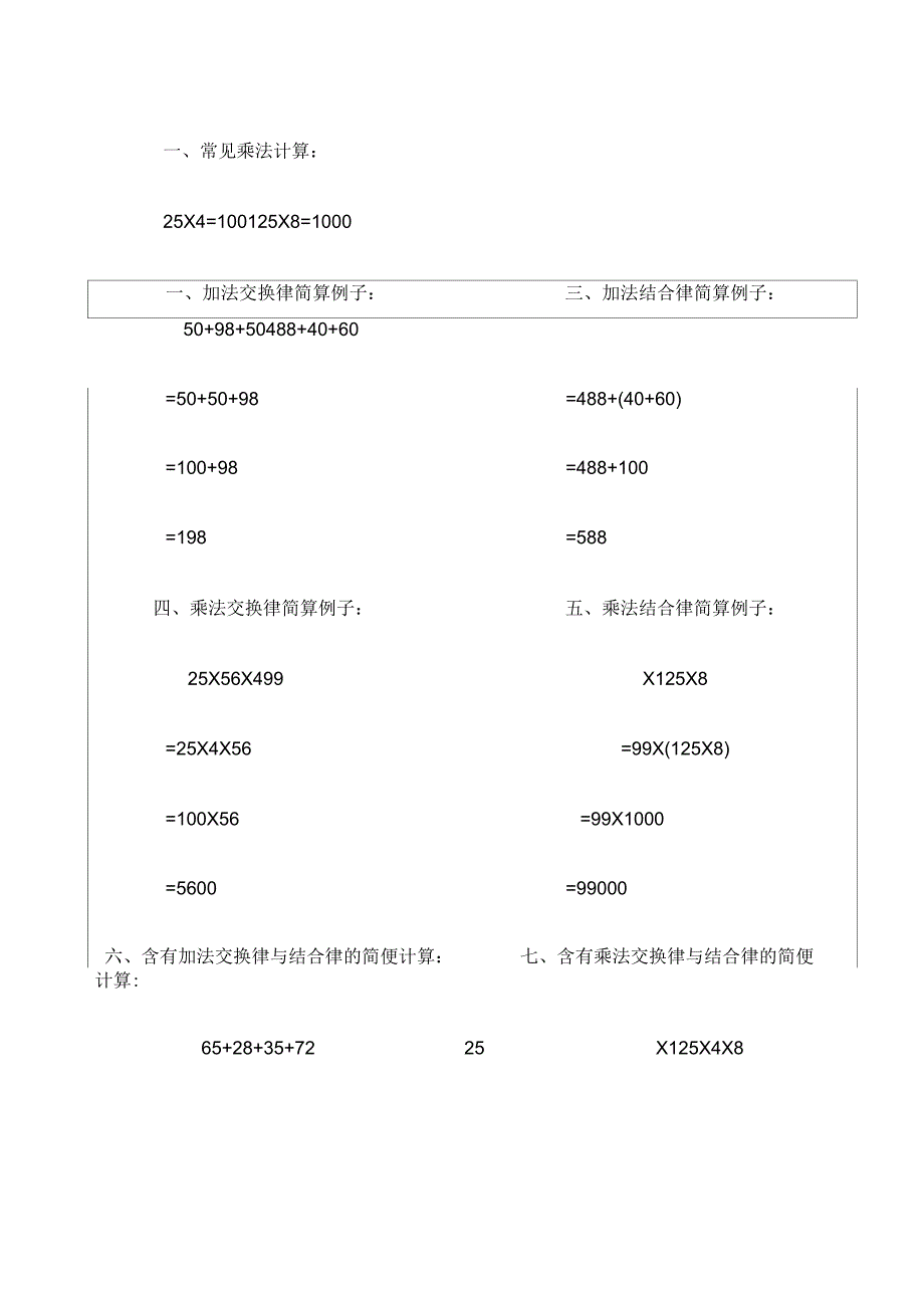 上海小学四年级下册数学知识点复习_第3页