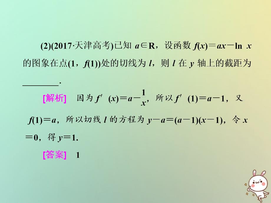 2018届高考数学二轮复习 第一部分 层级二 75分的重点保分题精析精研 保分专题（三）导数的简单应用课件 文_第4页