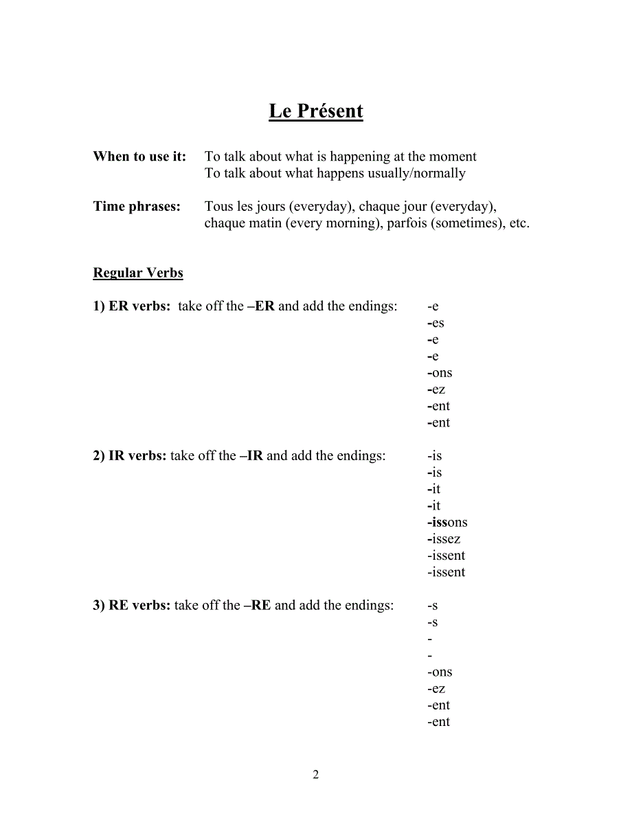 法语语法时态French_Grammar_Tense_Booklet_第2页