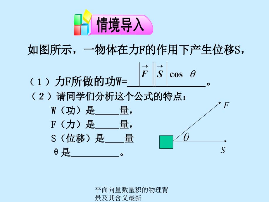 平面向量数量积的物理背景及其含义最新课件_第3页