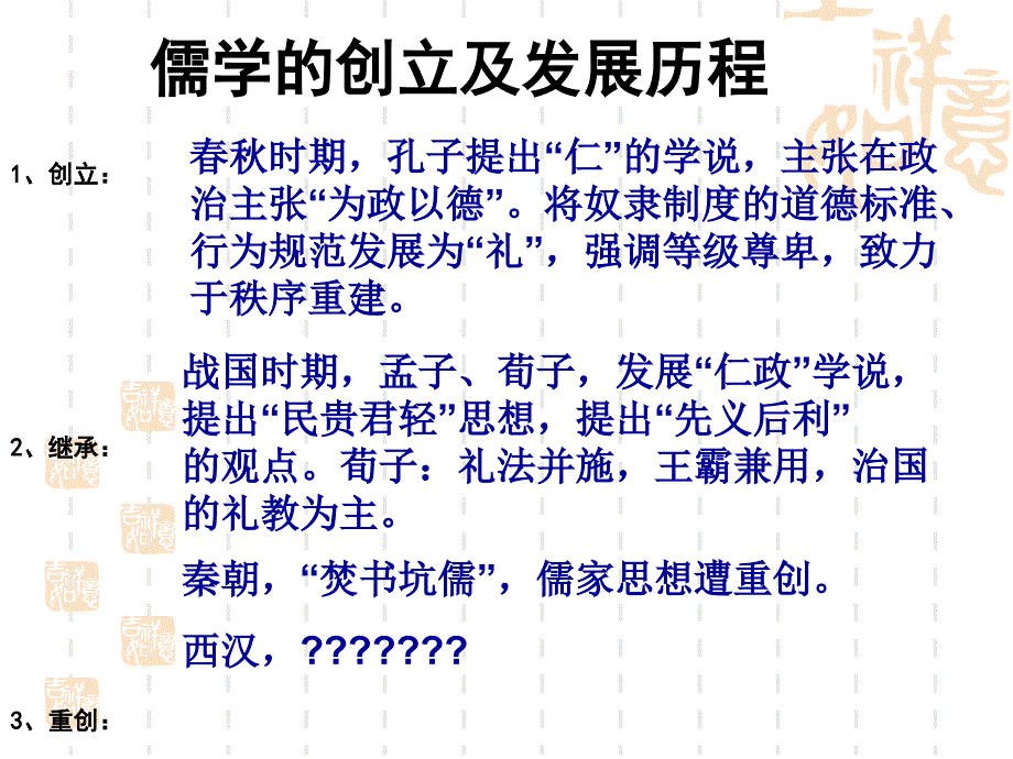 汉代的思想大一统ppt17课件教学设计共2份_第1页