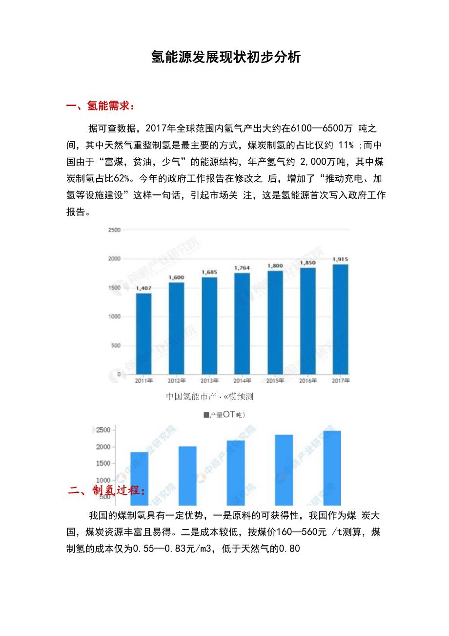 7氢能源发展现状初步分析20190620_第1页