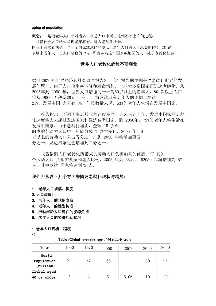 国际老龄化问题_第1页