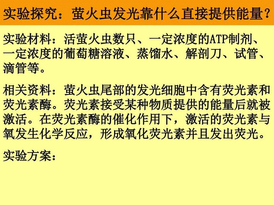 高中生物 第五章 细胞的能量供应和利用 第二节 细胞的能量通货-ATP课件 新人教版必修11_第5页