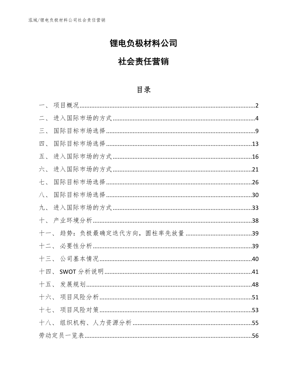 锂电负极材料公司社会责任营销_第1页