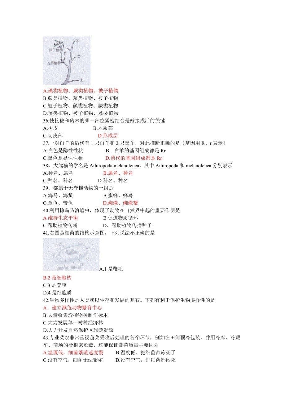 广东省初中二年级八年级学业考试_第5页