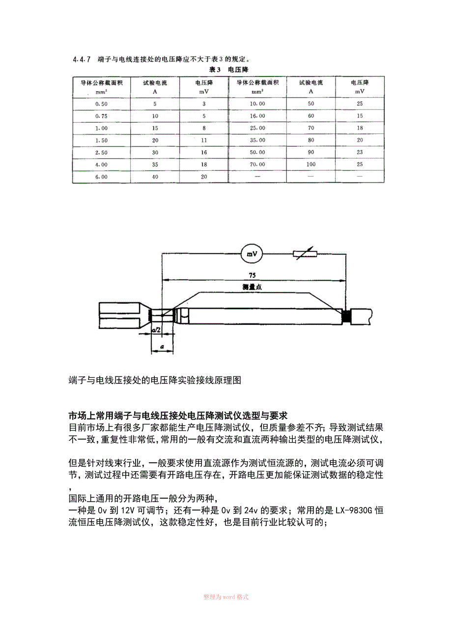 线束端子与电线压接电压降测试方法和原理_第2页