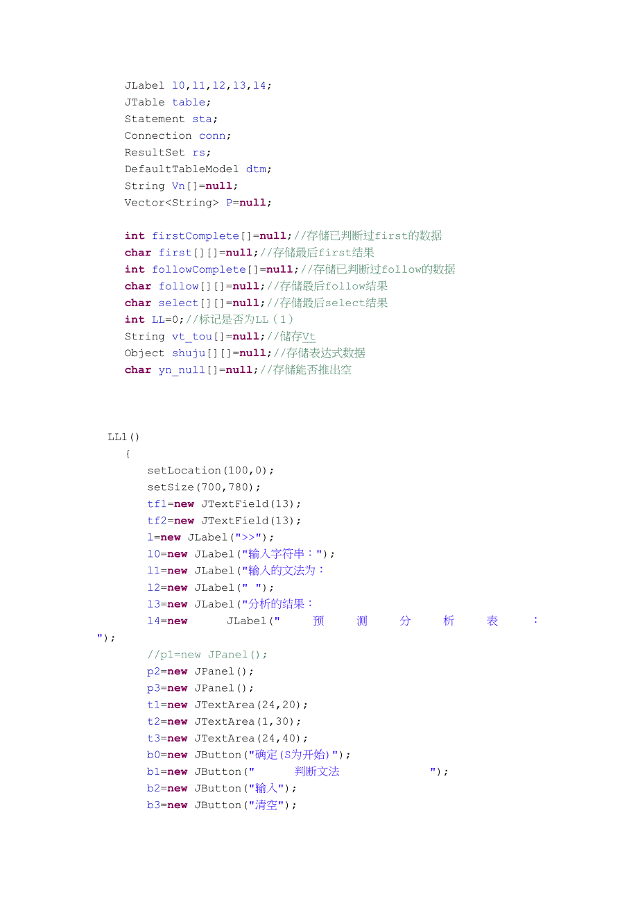 编译原理语法分析器(java完美运行版).doc_第4页