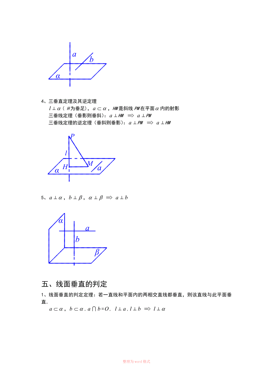 立体几何中有关平行、垂直常用的判定方法_第4页