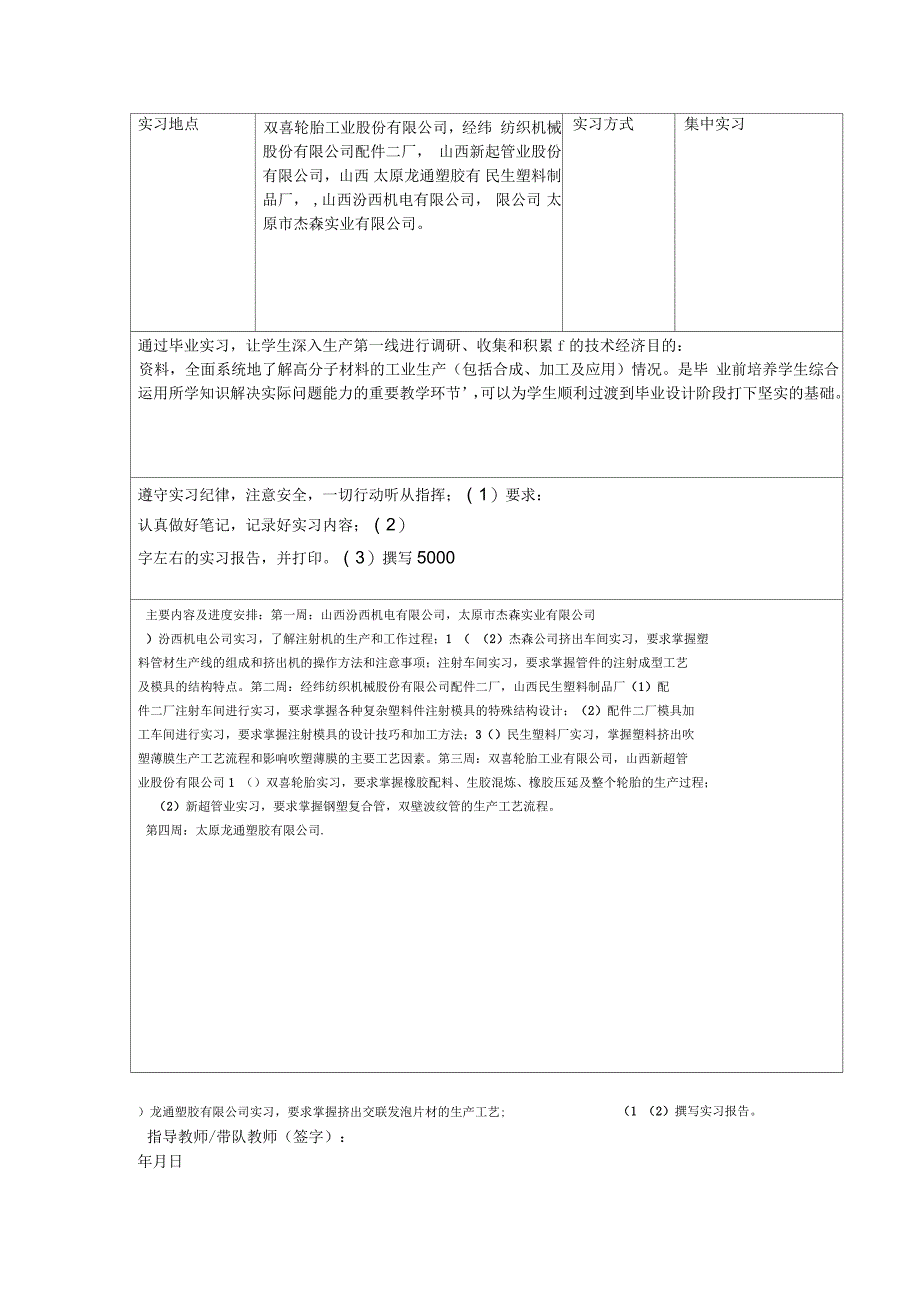 中北大学高分子材料毕业生产实习报告_第4页