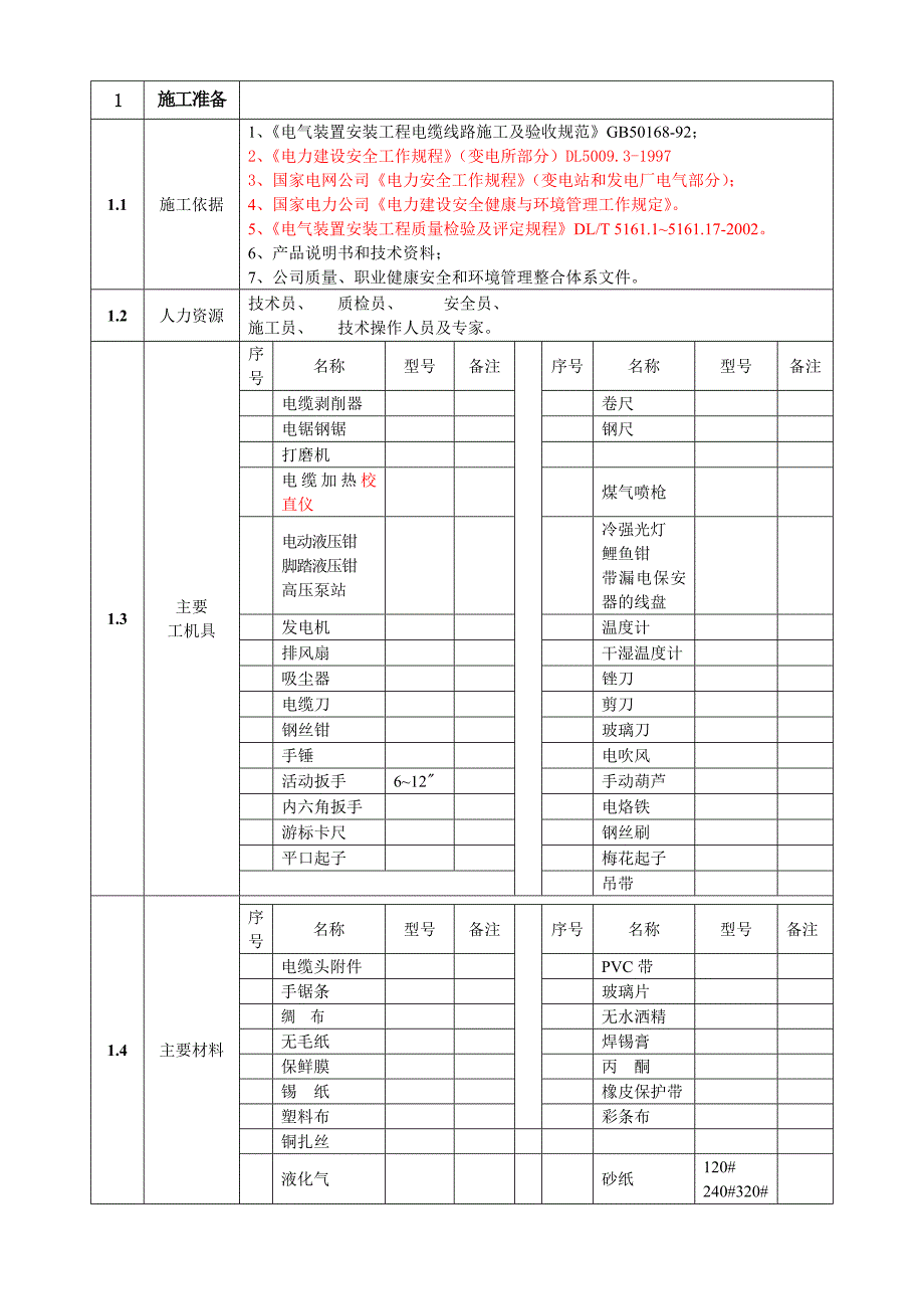 110kV及以上高压电缆头作业指导书_第1页