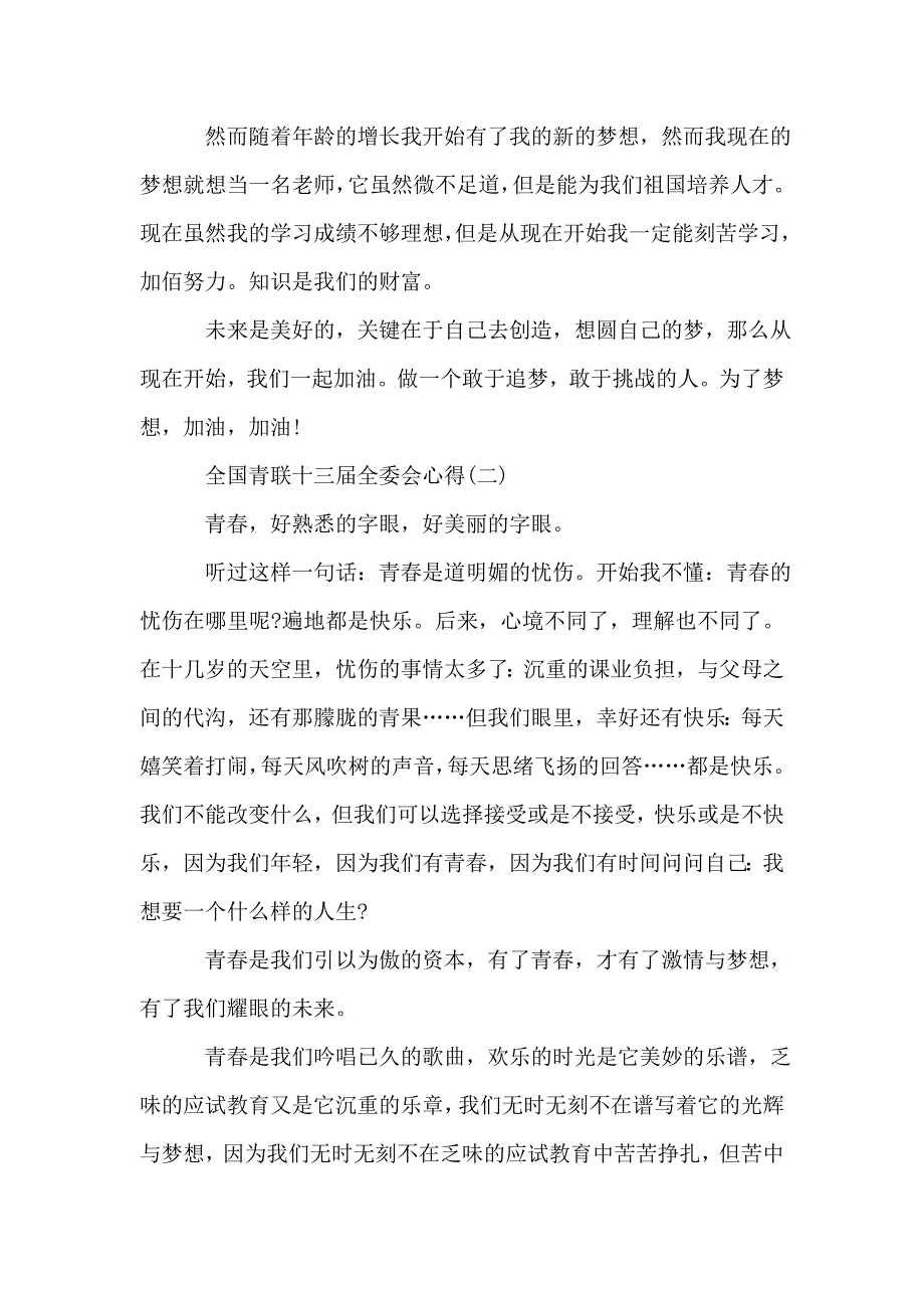 2020全国青联第十三届全委会活动观后感学习心得.doc_第2页