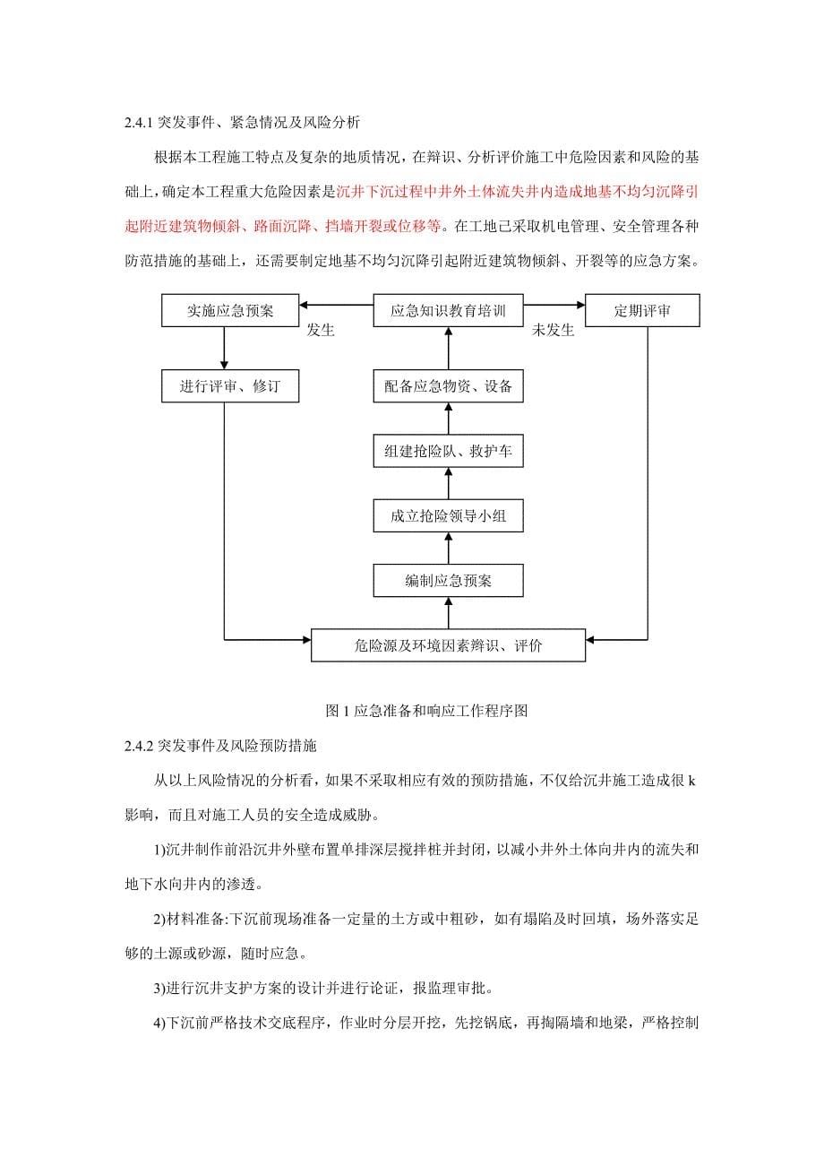 江阴市东横河污水截流系统工程沉井下沉施工应急预案_第5页