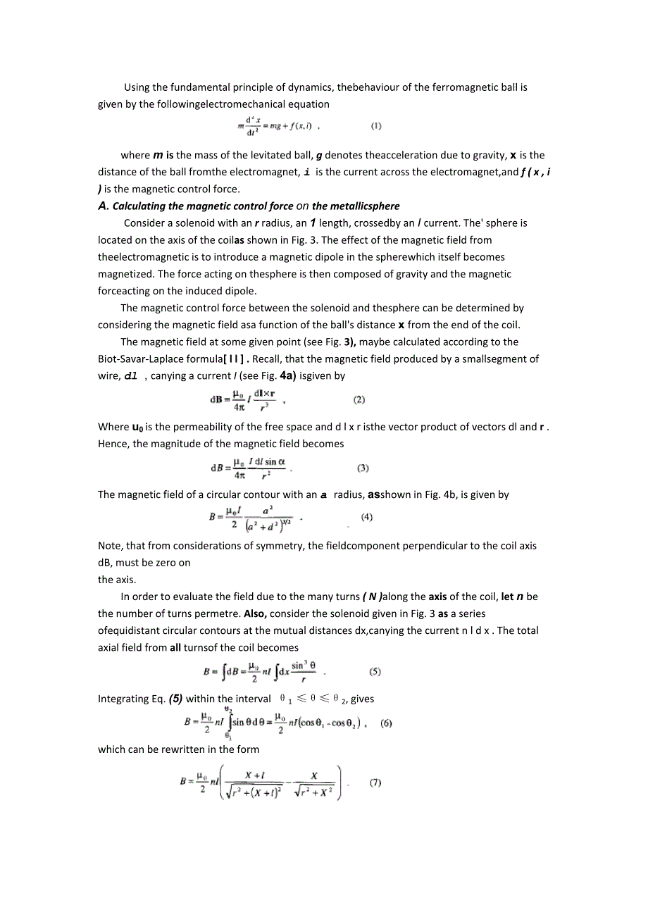 外文翻译--一个教学用的磁悬浮控制系统模型_第3页