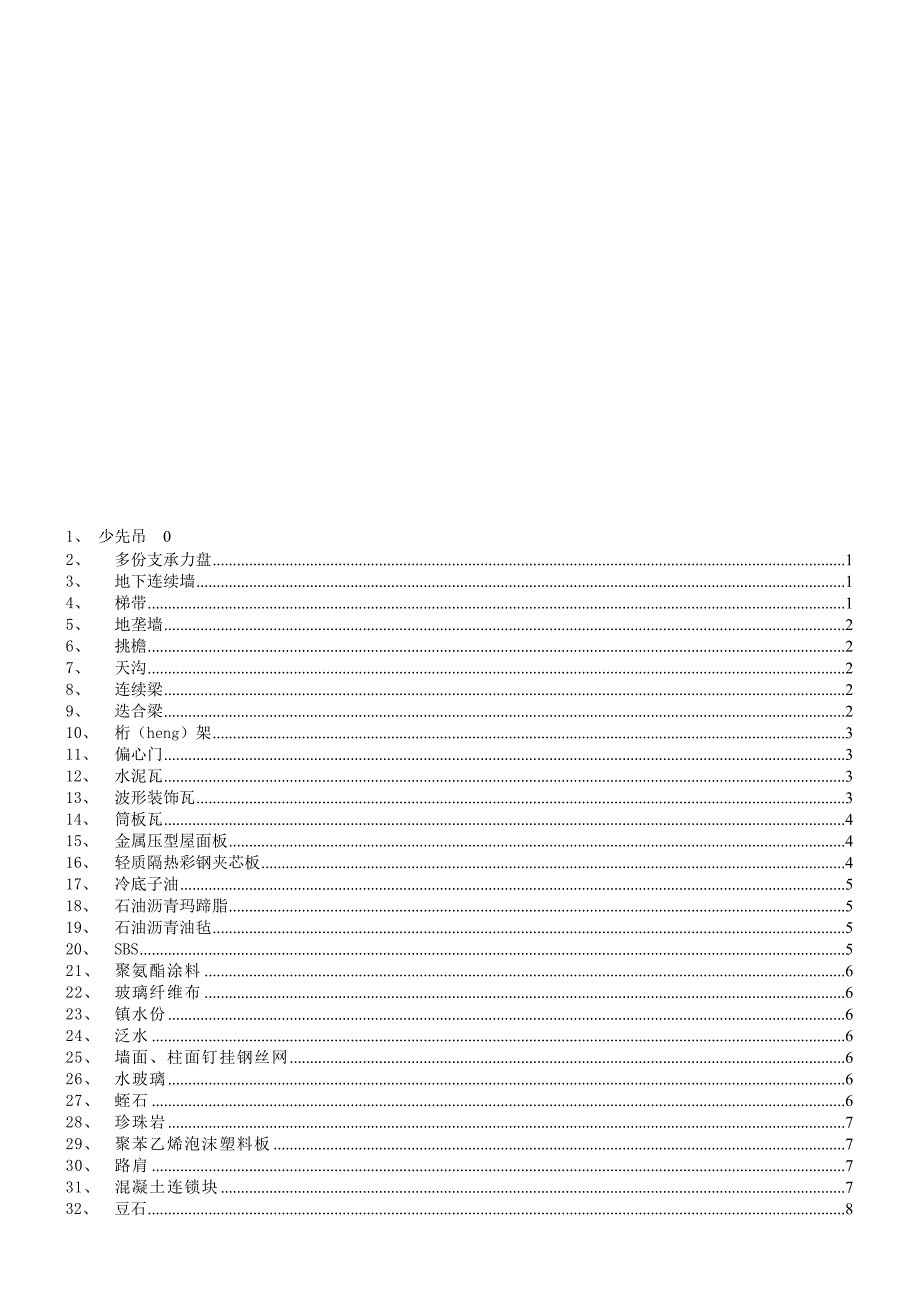 土建定额常见名词解释_第1页