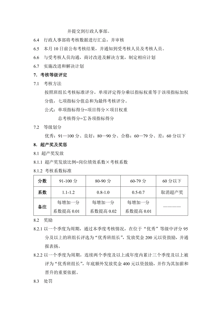 生产车间班组长考核方案.doc_第3页