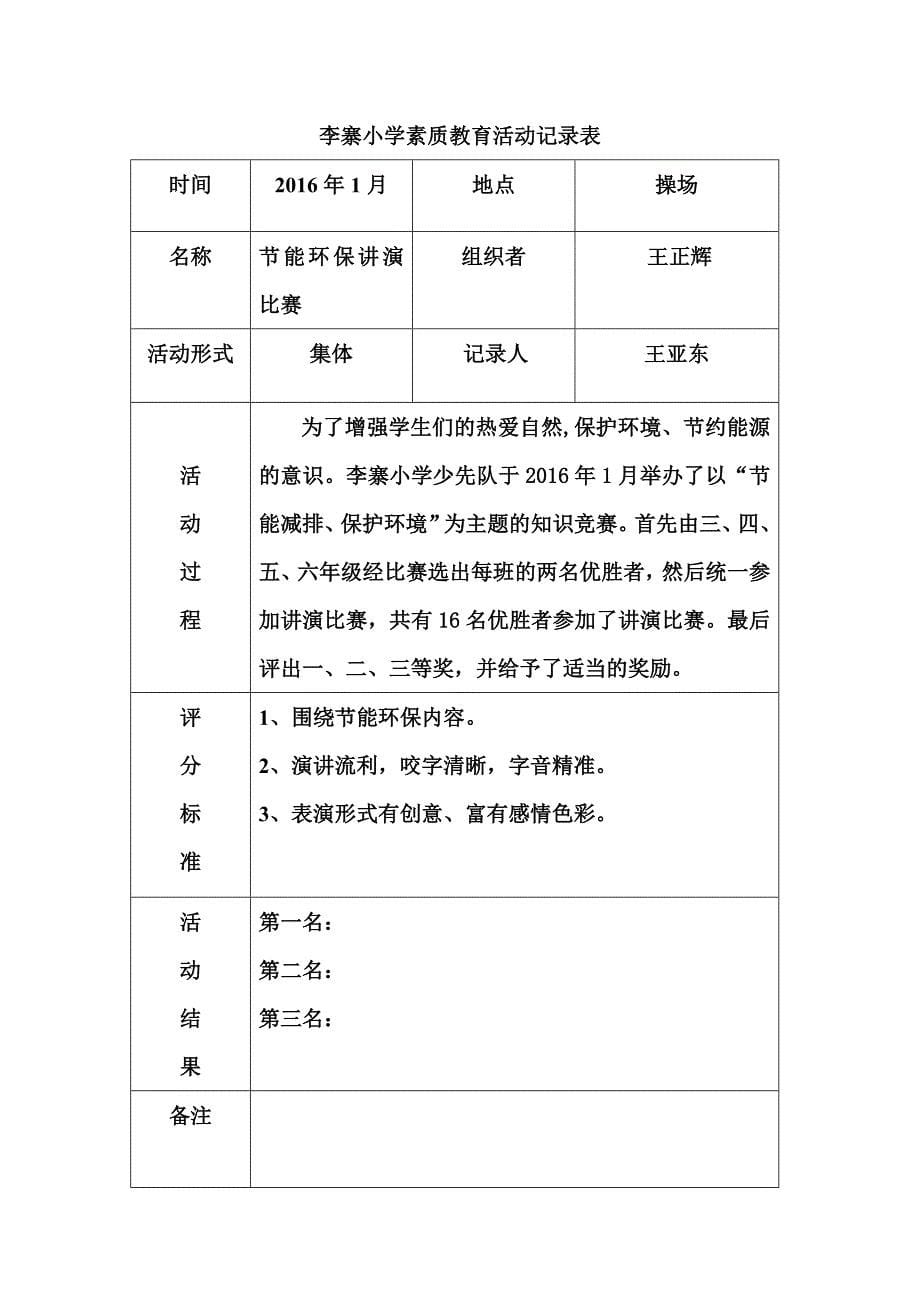 素质教育活动记录_第5页