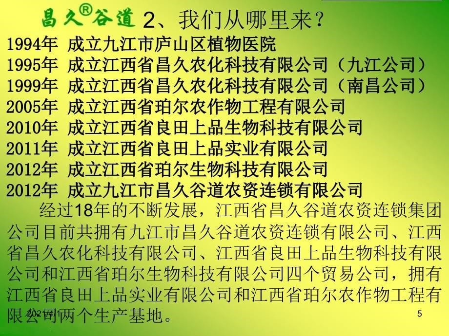 江西省昌久谷道农资连锁集团公司战略发展_第5页