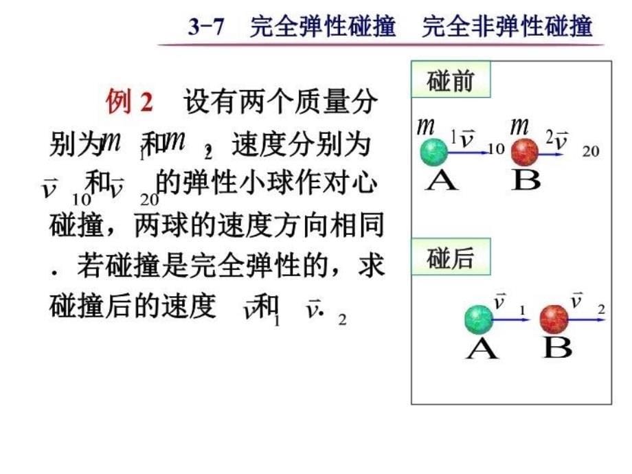 最新大学物理之3-7完全弹性碰撞完全非弹性碰撞ppt课件_第5页