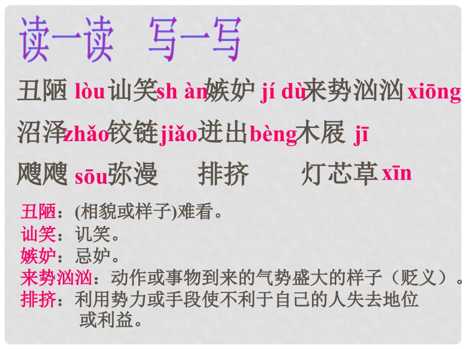 山东省泰安市新城实验中学七年级语文下册 3《丑小鸭》课件2 新人教版_第3页