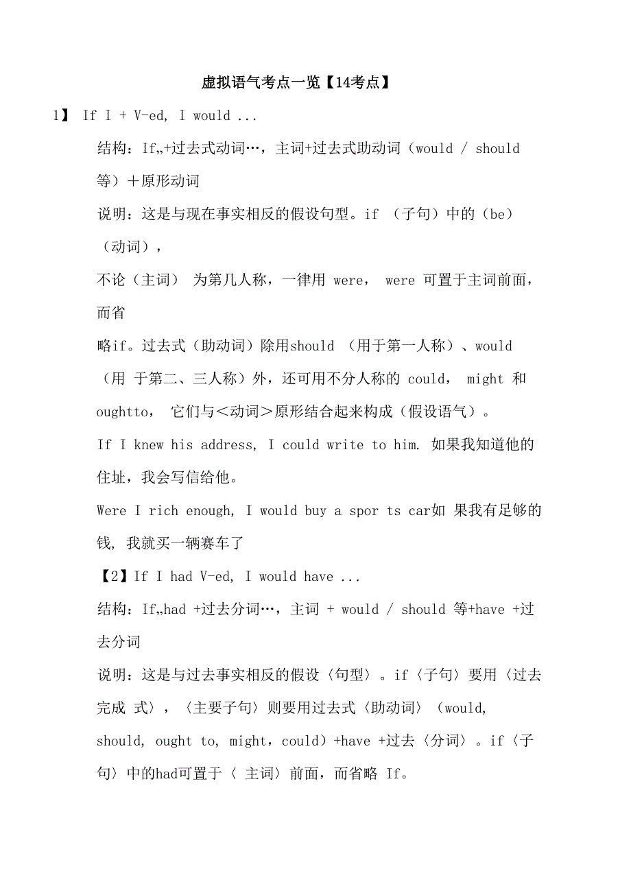 虚拟语气考点一览_第1页