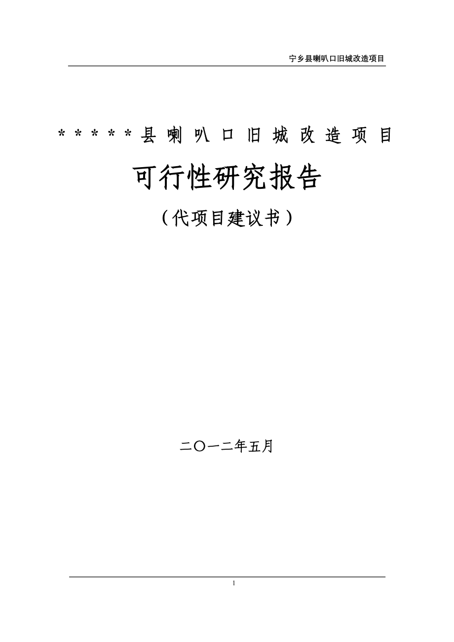 喇叭口旧城改造项目可行性策划书.doc_第1页