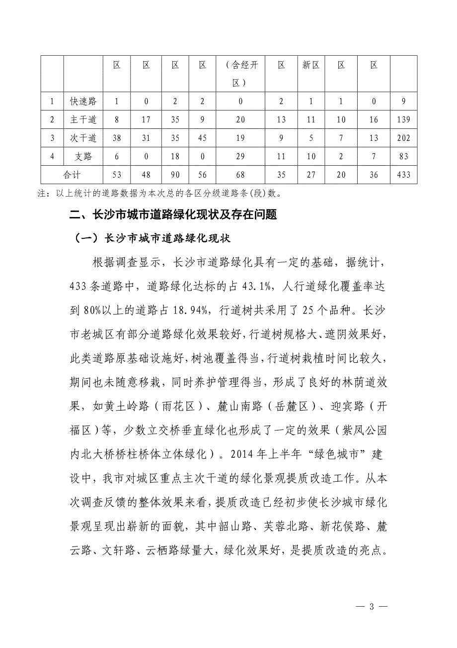 长沙市城市主要道路绿化现状_第3页