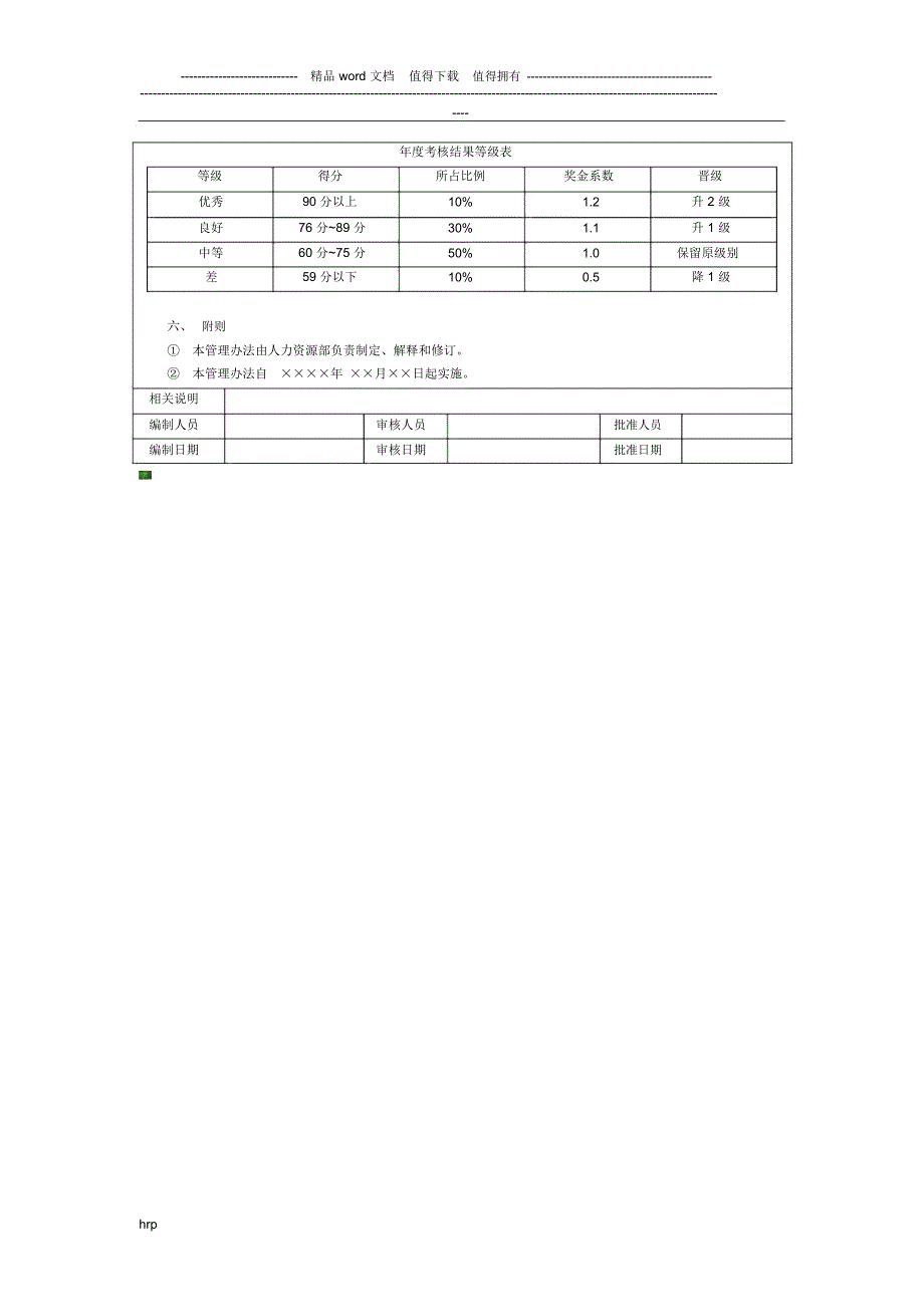 印刷企业绩效考核管理制度_第5页