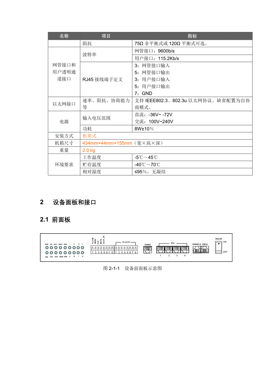 PDH光端机说明(2)(精品)_第2页
