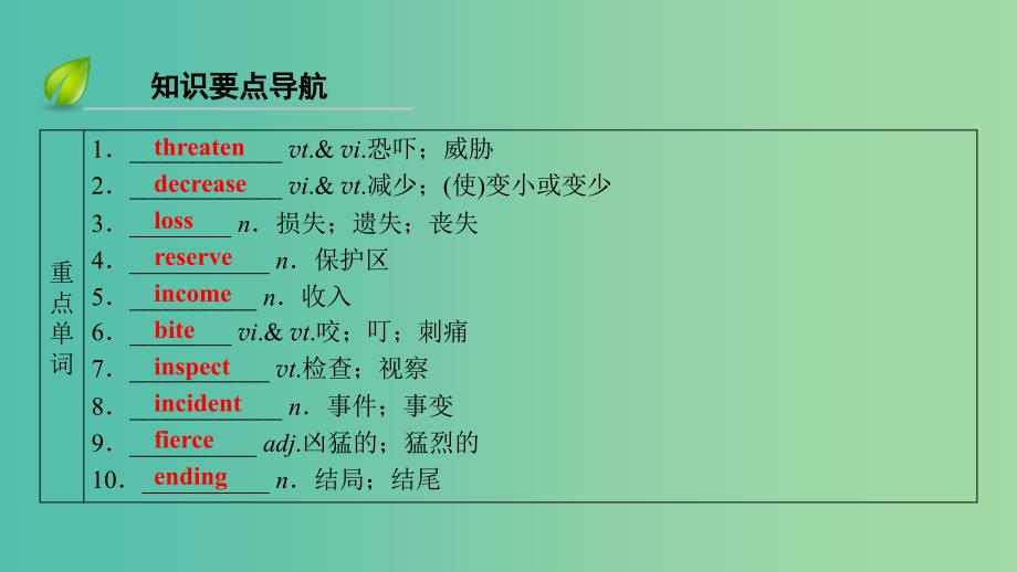 高考英语大一轮复习Unit4Wildlifeprotection课件新人教版.ppt_第3页