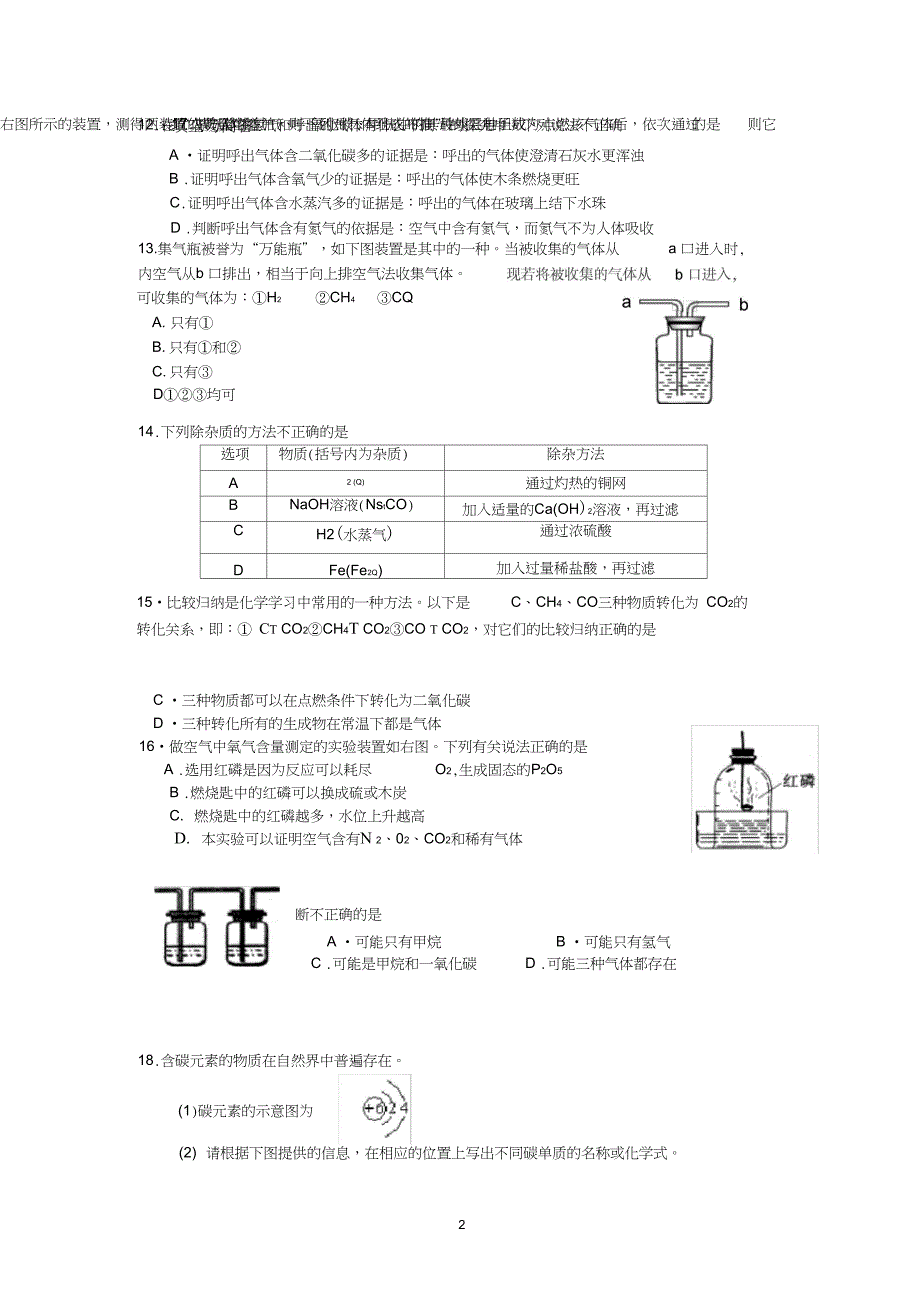 专题常见非金属单质及其化合物_第2页