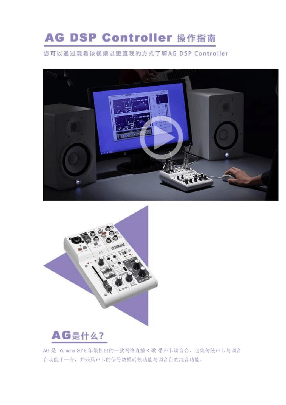 Yamaha雅马哈AG03-AG06DSPController使用指南_第1页