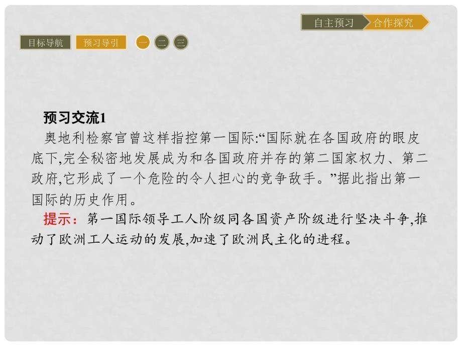 高中历史 近代社会的民主思想与实践 第七单元 无产阶级和人民群众争取民主的斗争 7.2 欧洲无产阶级争取民主的斗争课件 新人教版选修2_第5页