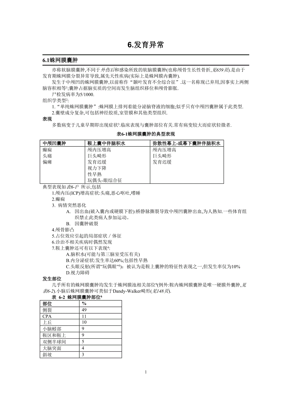 神经外科手册--6发育异常.doc_第1页