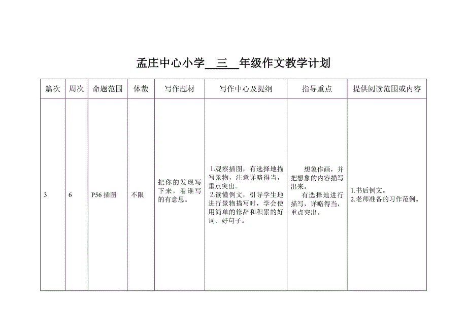 三年级作文教学计划_第3页