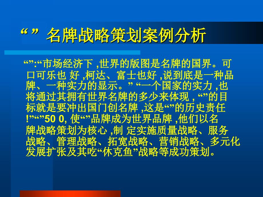 某名牌战略策划案例分析教材_第1页