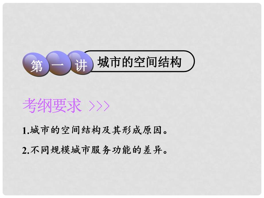 高考地理一轮复习 第2部分 人文地理 第六章 城市的空间结构与城市化 第一讲 城市的空间结构课件 中图版_第2页