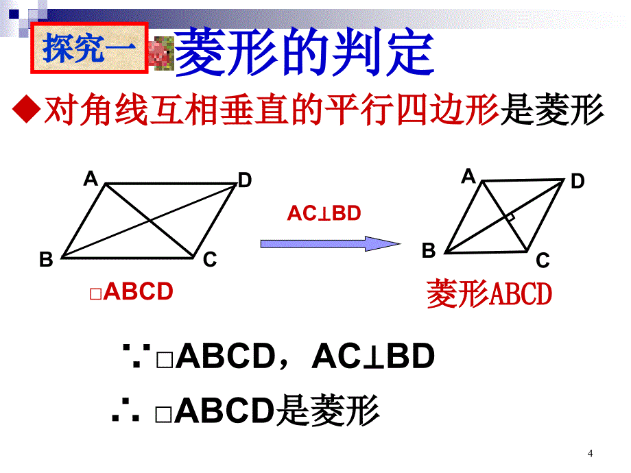 人教版18.2.2菱形的判定公开课ppt课件_第4页