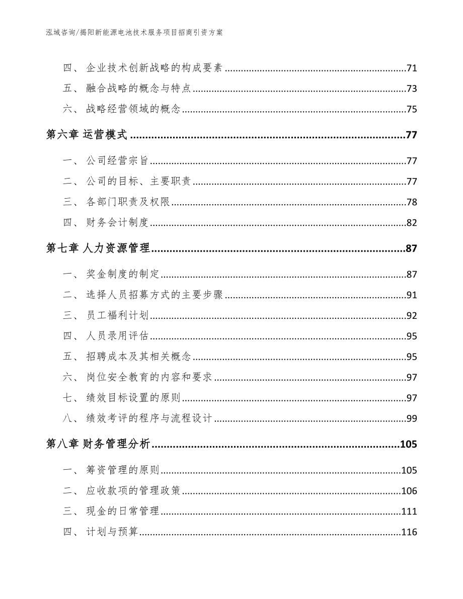 揭阳新能源电池技术服务项目招商引资方案【模板参考】_第5页