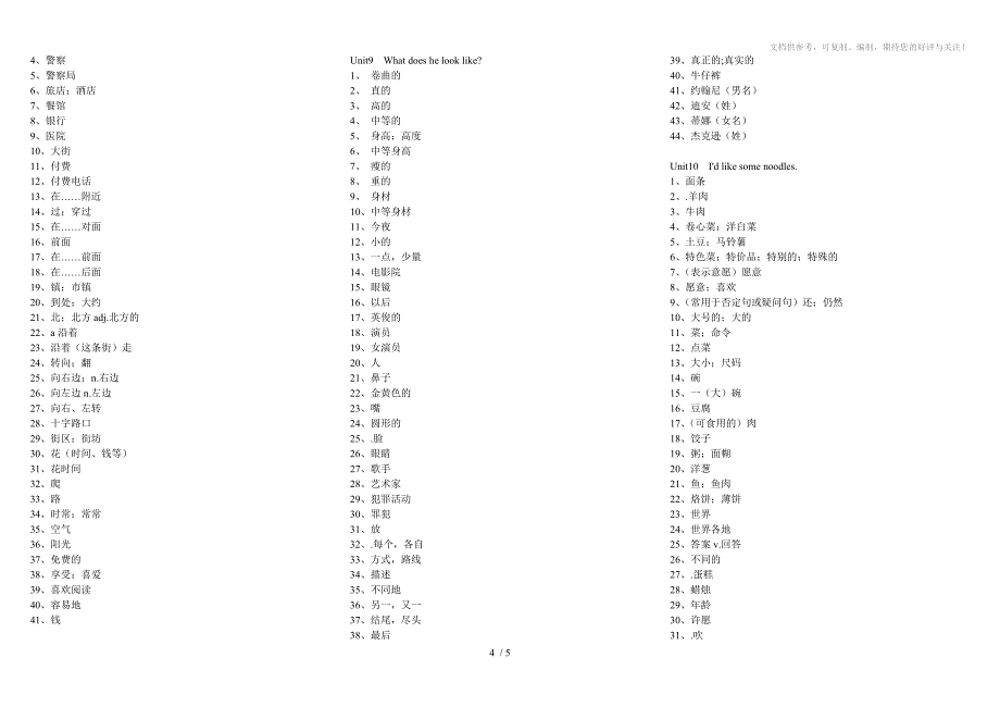 2013最新版英语七年级下英语词汇短语句子总表_第4页