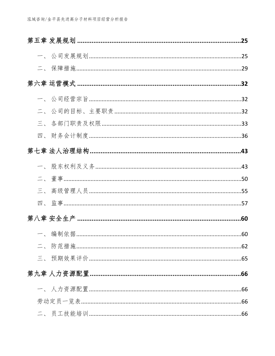 金平县先进高分子材料项目经营分析报告【模板参考】_第3页