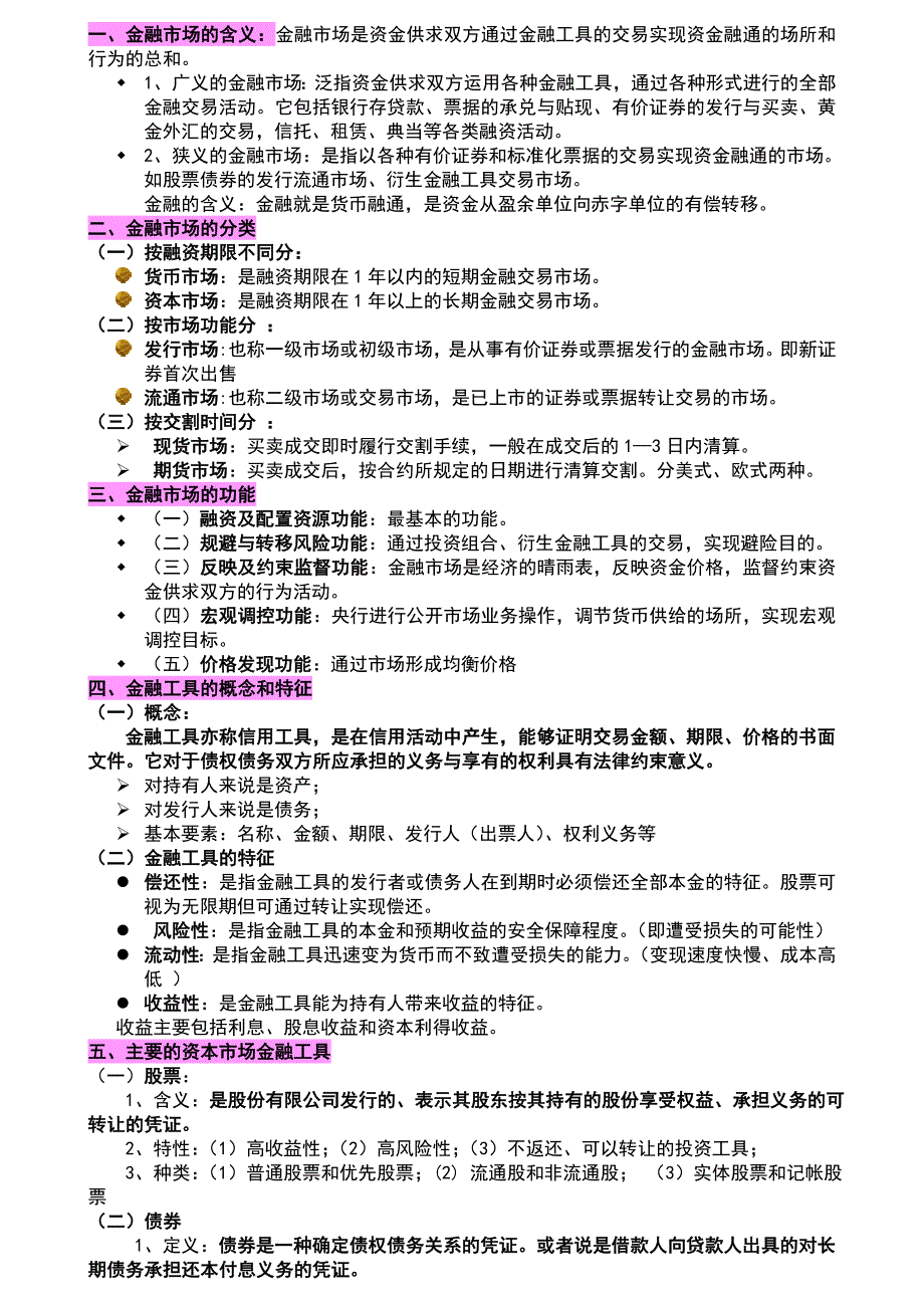 《金融学》知识点归纳_第4页