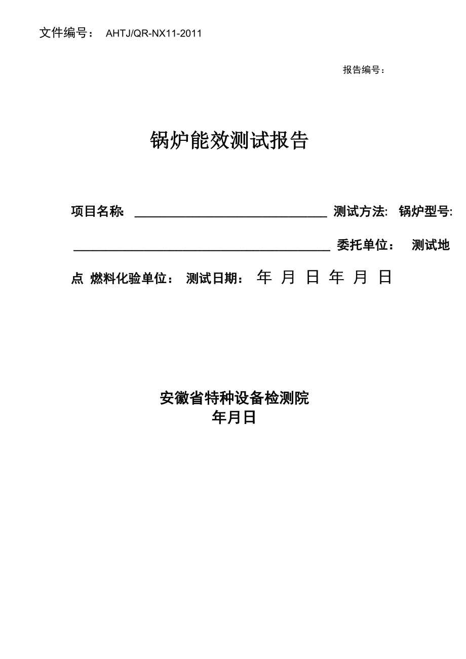 锅炉能效测试报告_第1页