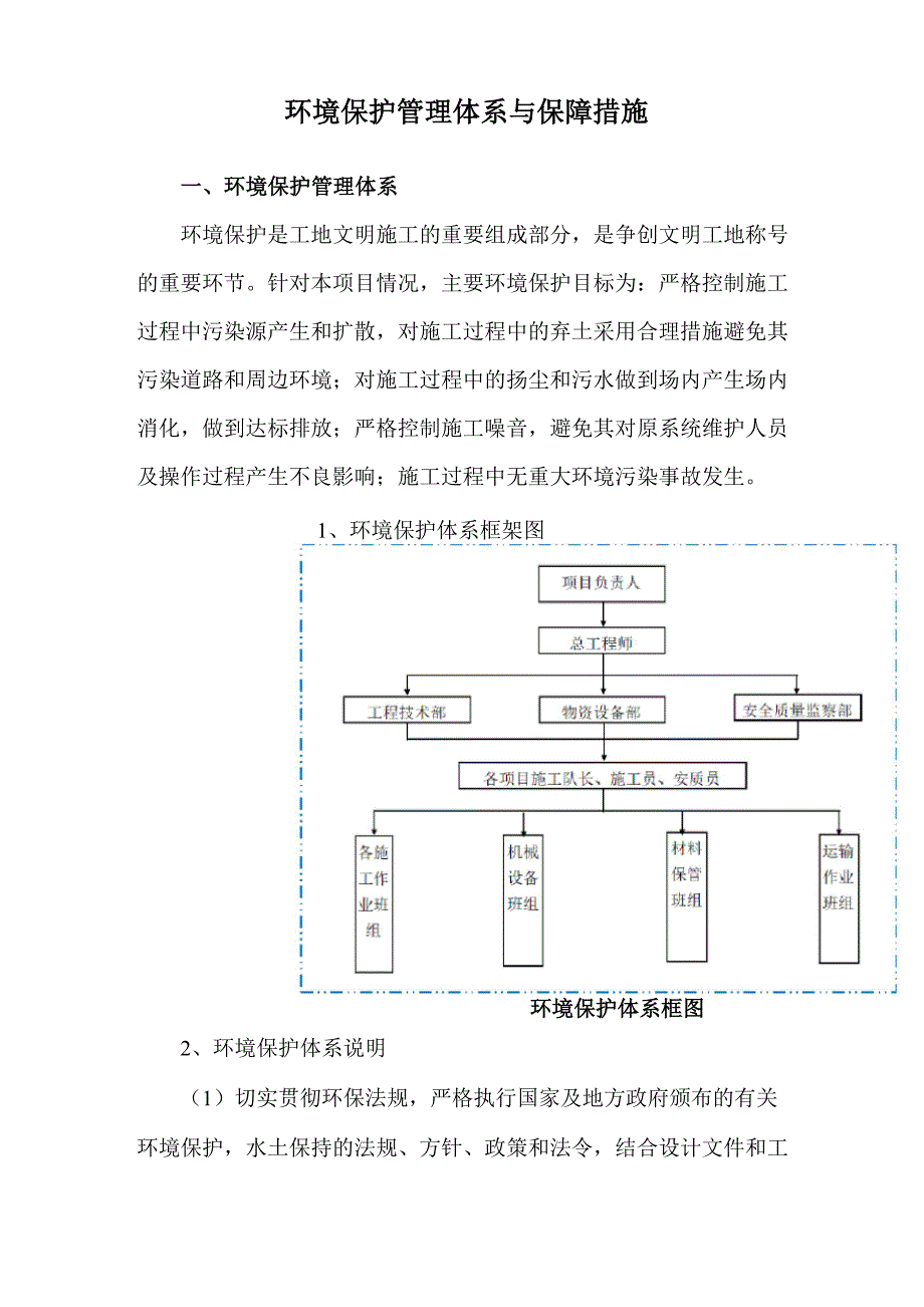 环境保护管理体系与保障措施_第1页