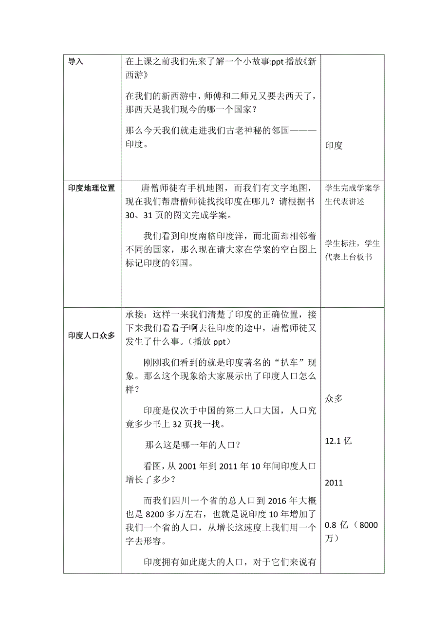 课题：第七章 第三节 印度.docx_第3页